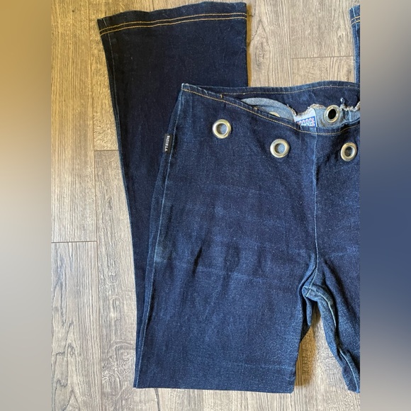 Vintage Watch L.A Dark Blue Flared Leg Jeans, Made in the USA, Size 17/18 - Picture 2 of 8